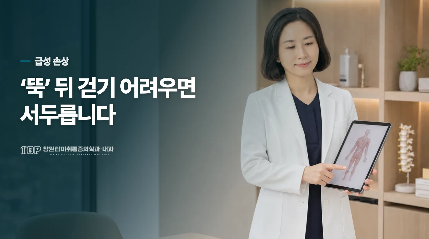 ‘뚝’ 한 뒤 발끝으로 못 서면 서둘러 평가받습니다