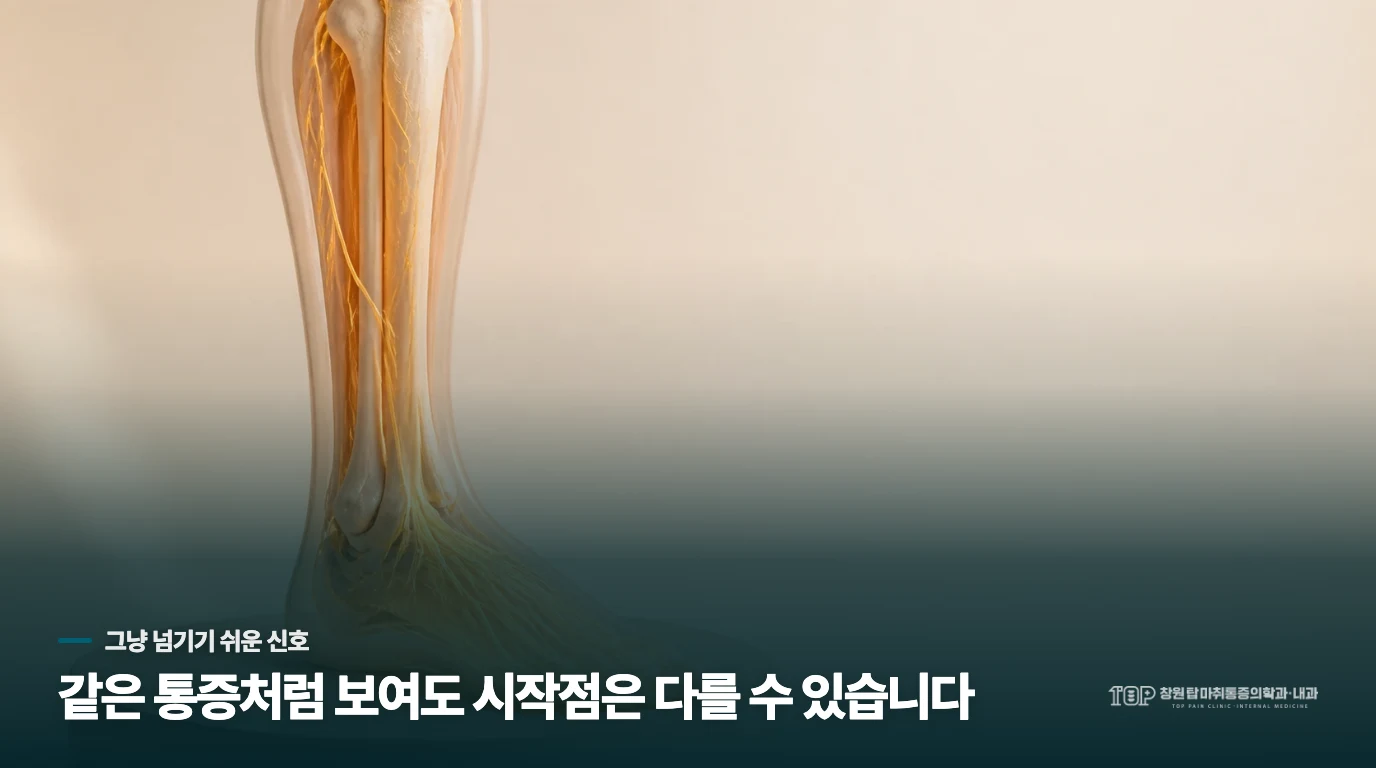 단순히 저린 것과 주의 깊게 살펴야 할 신호는 어떻게 다른가요?
