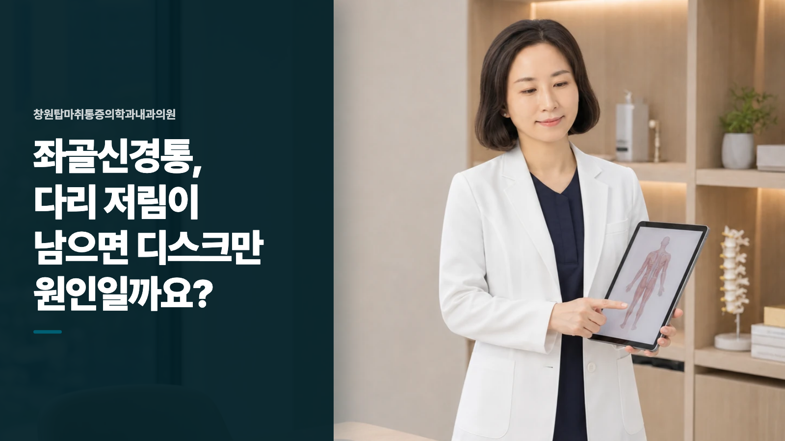좌골신경통, 다리 저림이 남으면 디스크만 원인일까요?