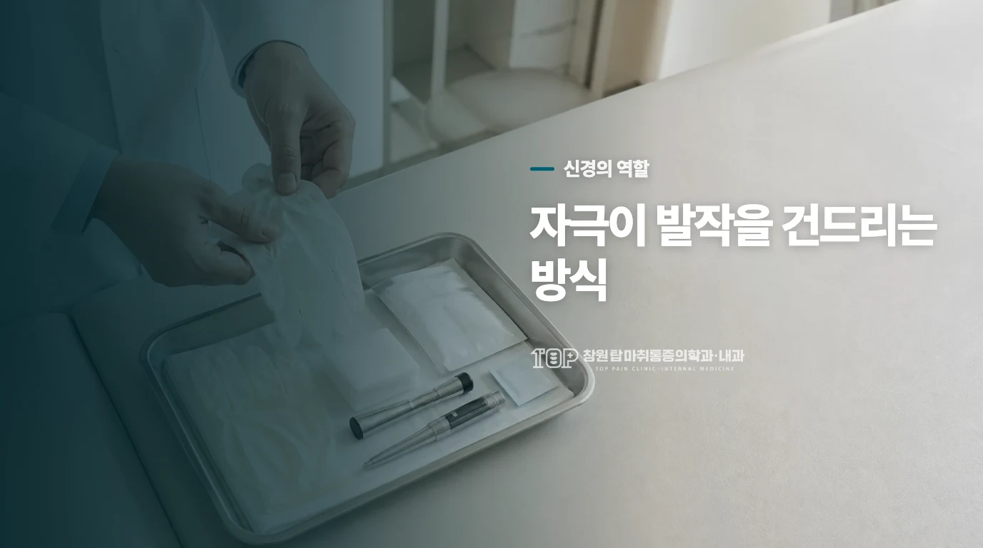 삼차신경이 자극될 때 나타나는 통증의 장면