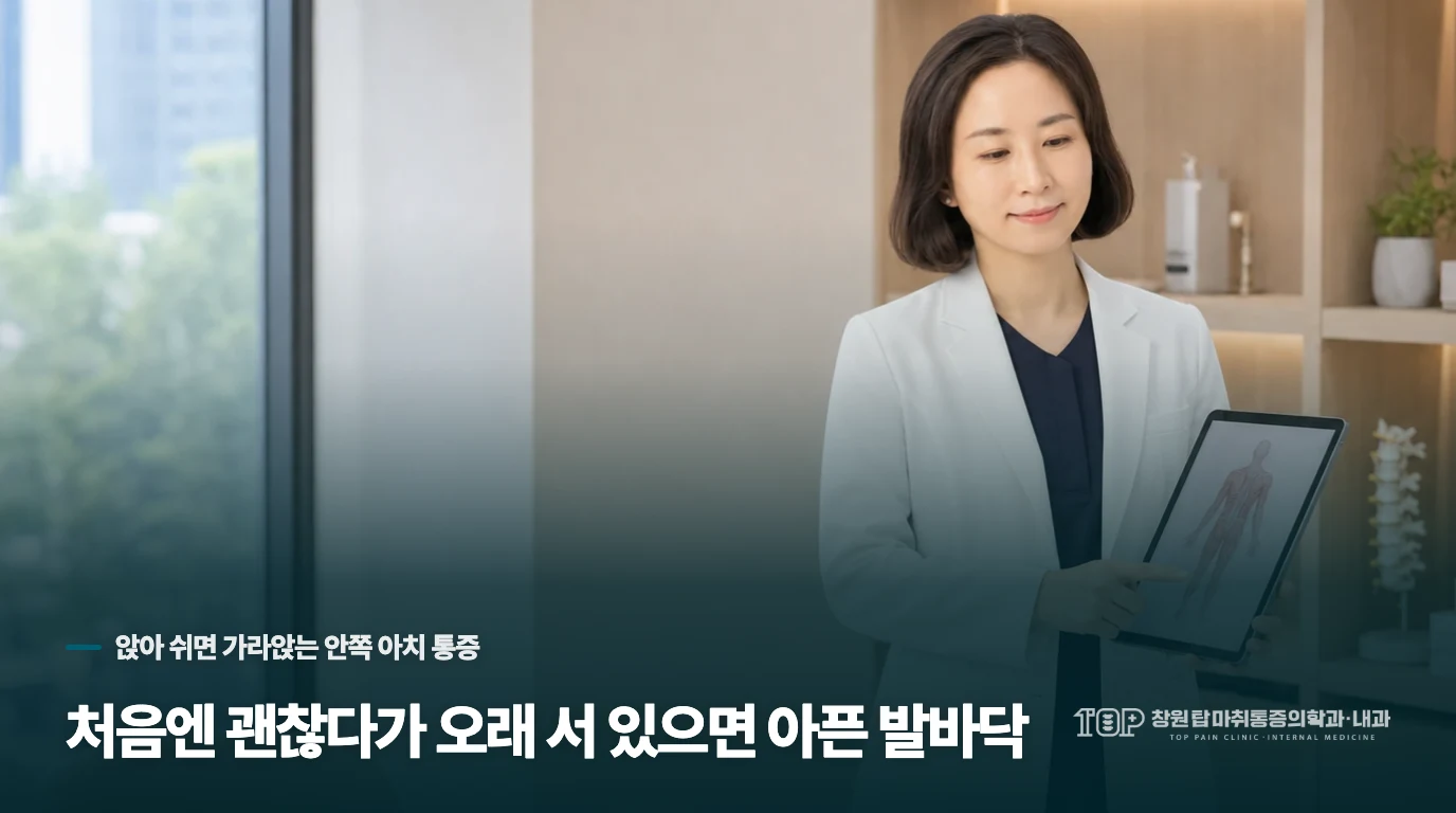 처음엔 괜찮다가 오래 서 있으면 아픈 발바닥