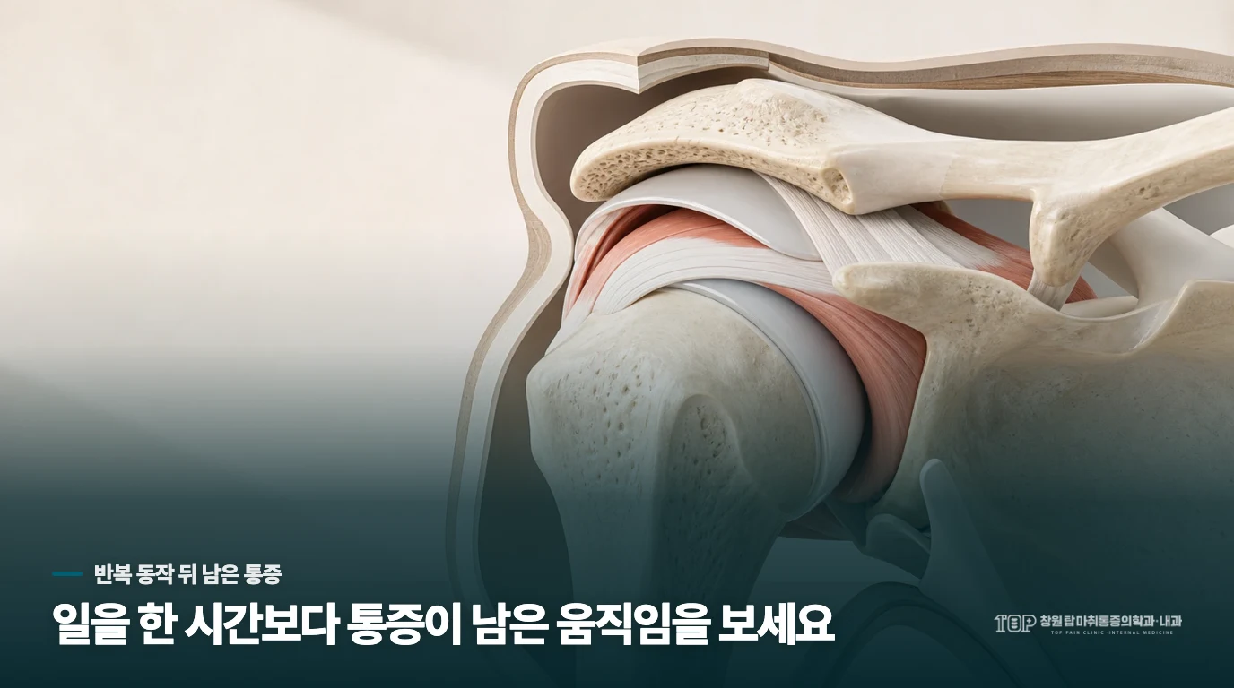 빨래를 널고 몇 시간 뒤 팔 바깥쪽이 아픈 이유