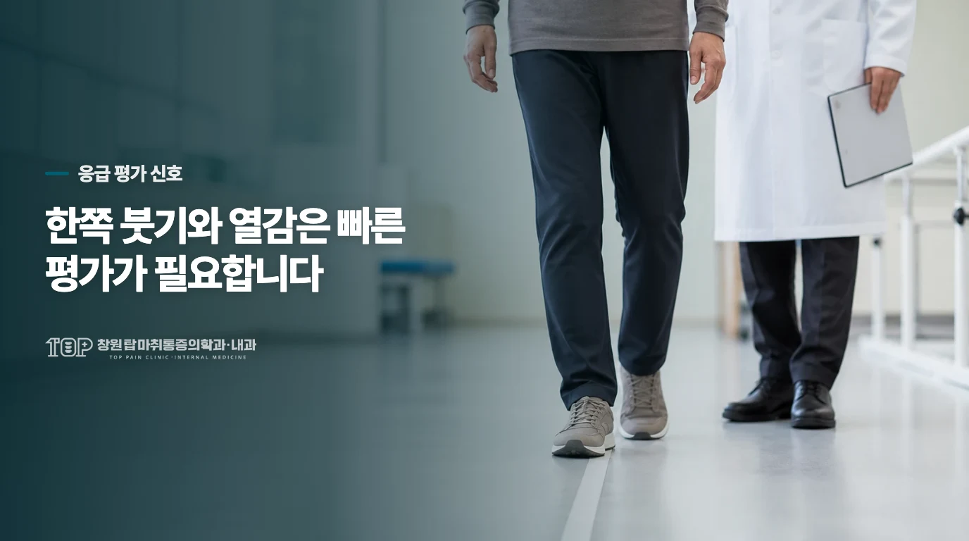 갑자기 붓거나 발이 차가우면 다른 동선이 필요합니다
