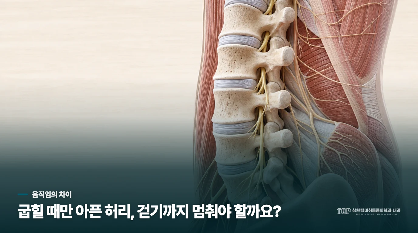 양말을 신는 순간 허리가 찌르는 이유