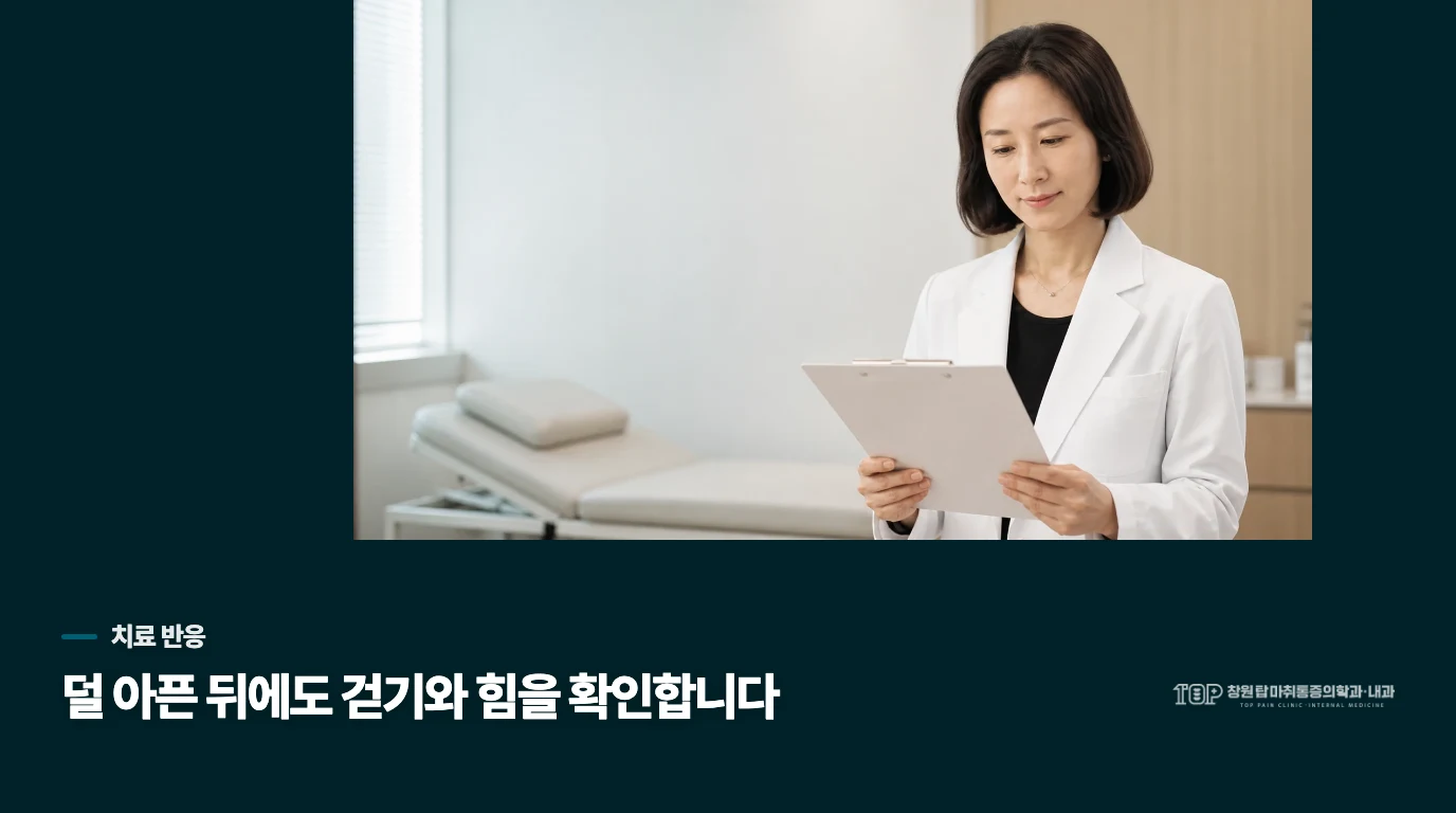 치료 뒤 통증은 줄었는데 걷기는 그대로 어렵다면