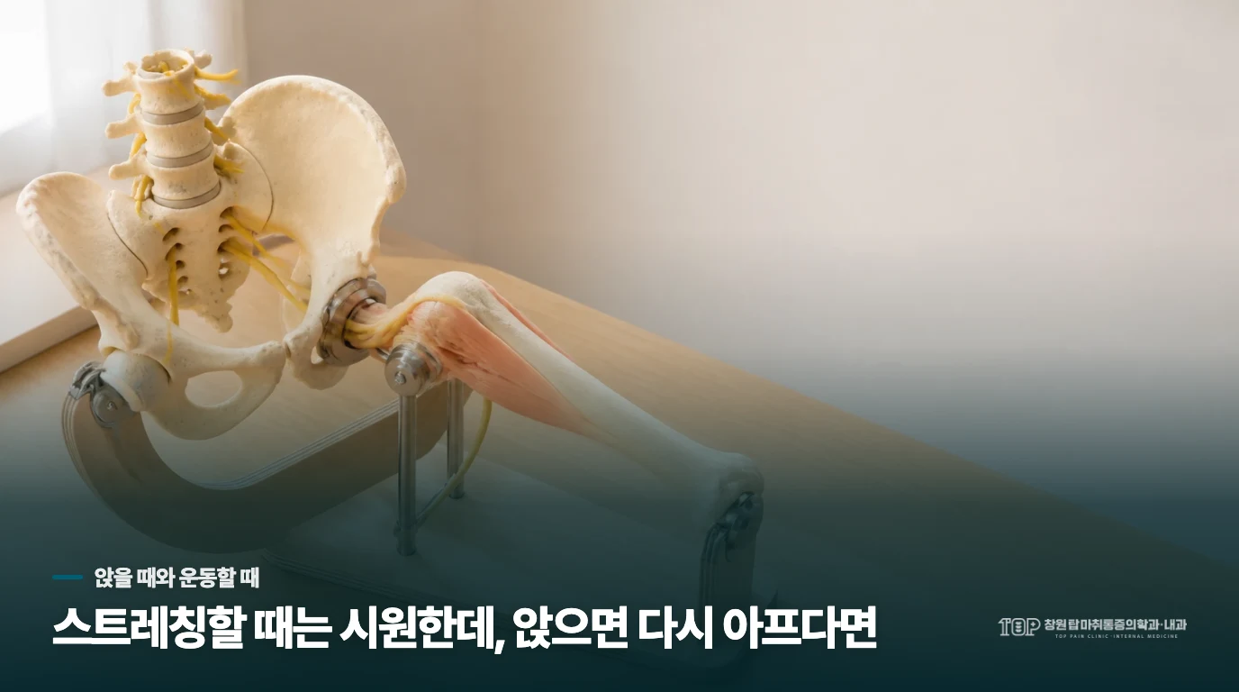 스트레칭할 때는 시원한데, 앉으면 다시 아프다면