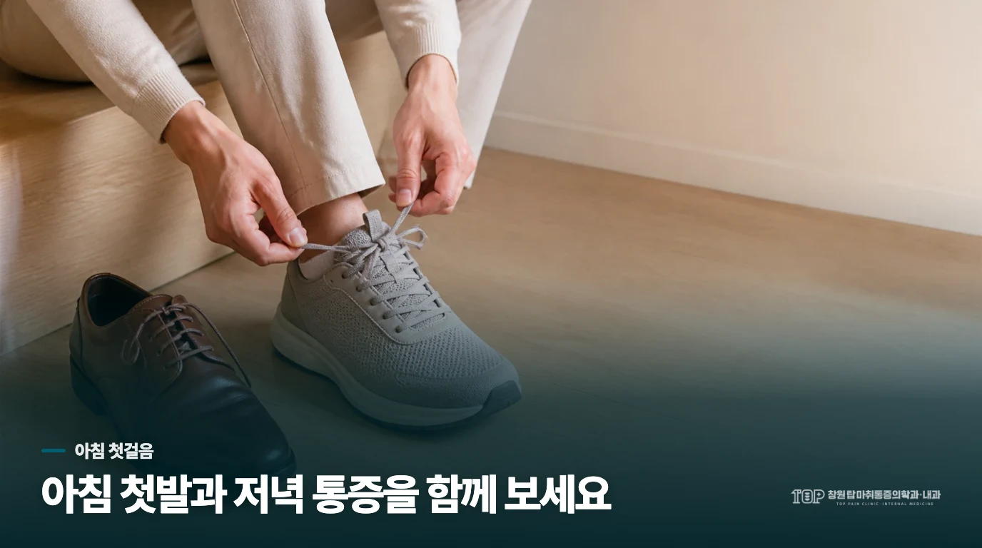 아침 첫발은 왜 아프다가 움직이면 덜해질까요?